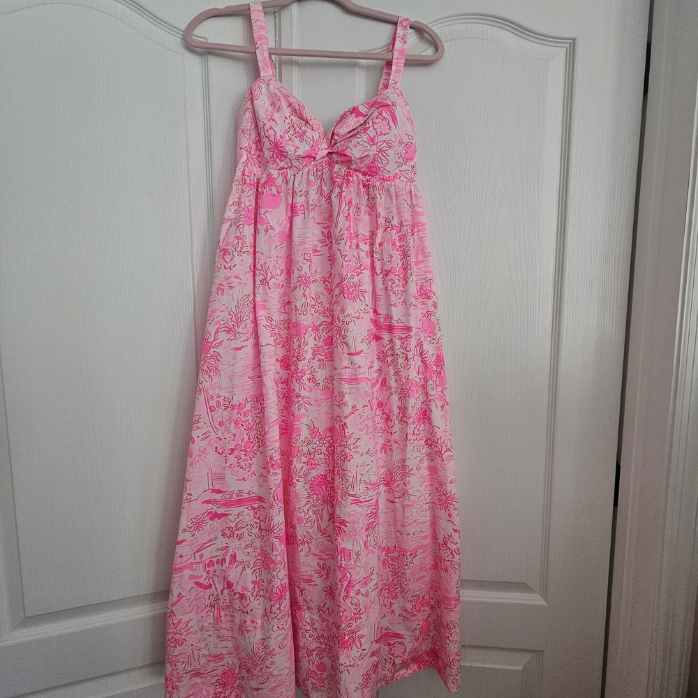 Like New Lilly Pulitzer Azora Cotton Midi Dress Size 2